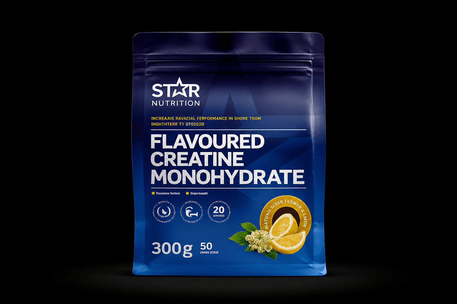Star Nutrition Flavoured Creatine Monohydrate 300 g Citrus Elderflower bilde 1